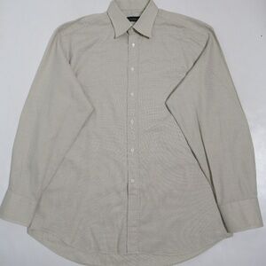 Canali Men's Cotton Button Down Shirt Long Sleeve Beige Size XL